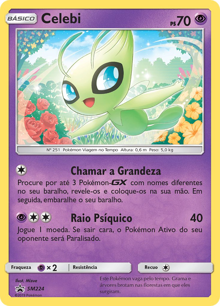 Celebi SM224 — Sun & Moon Promos (Portuguese Pokémon TCG card)