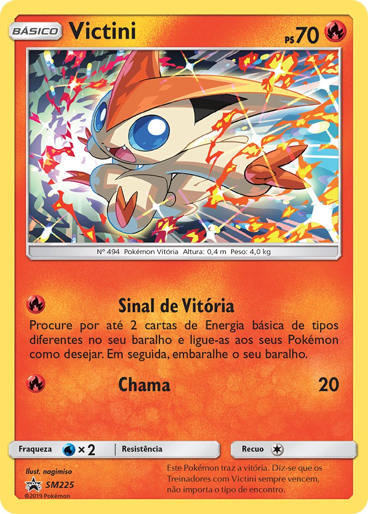 Victini SM225 — Sun & Moon Promos (Portuguese Pokémon TCG card)