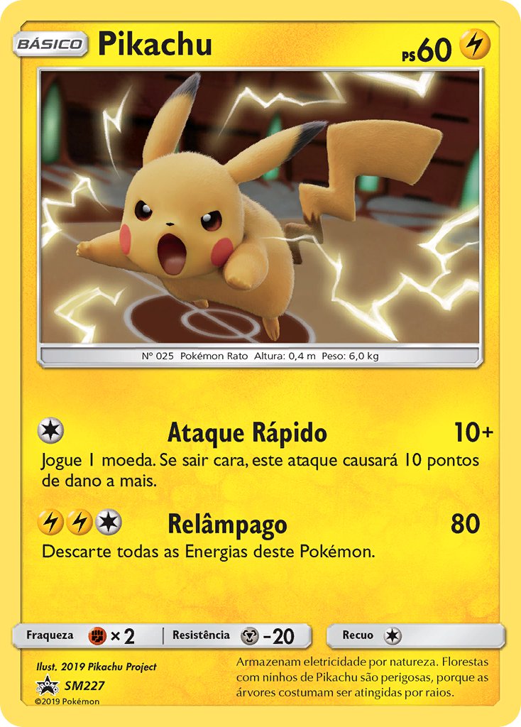 Pikachu SM227 — Sun & Moon Promos (Portuguese Pokémon TCG card)