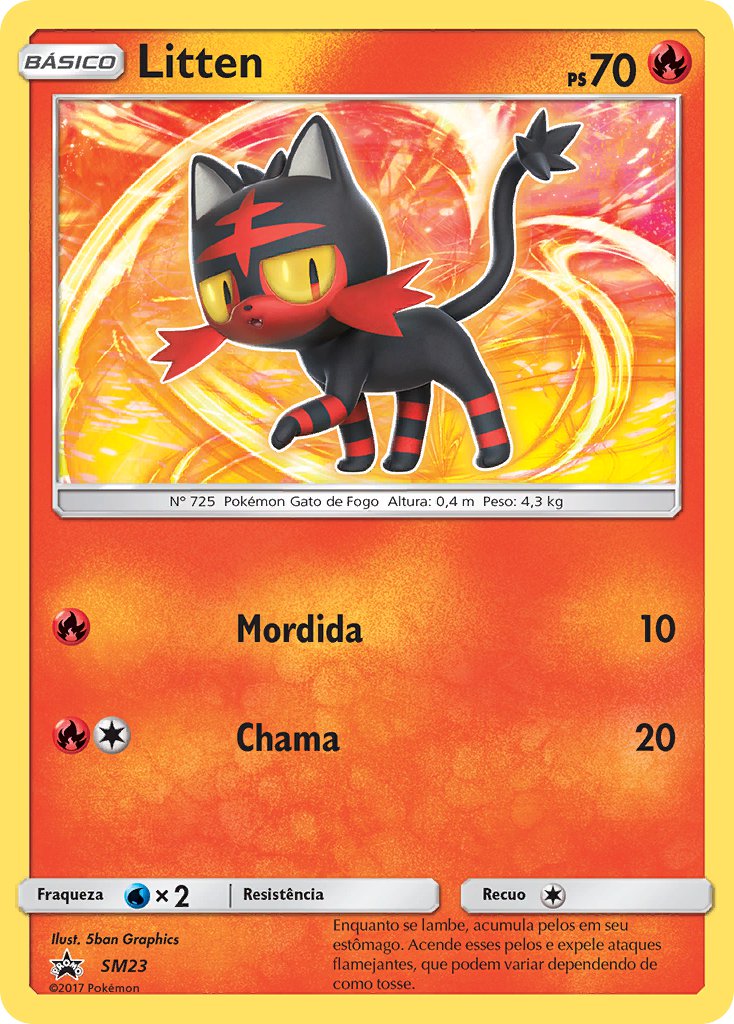 Litten SM23 — Sun & Moon Promos (Portuguese Pokémon TCG card)