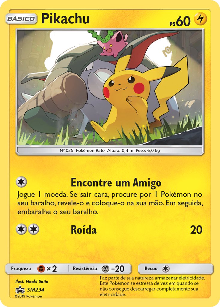 Pikachu SM234 — Sun & Moon Promos (Portuguese Pokémon TCG card)