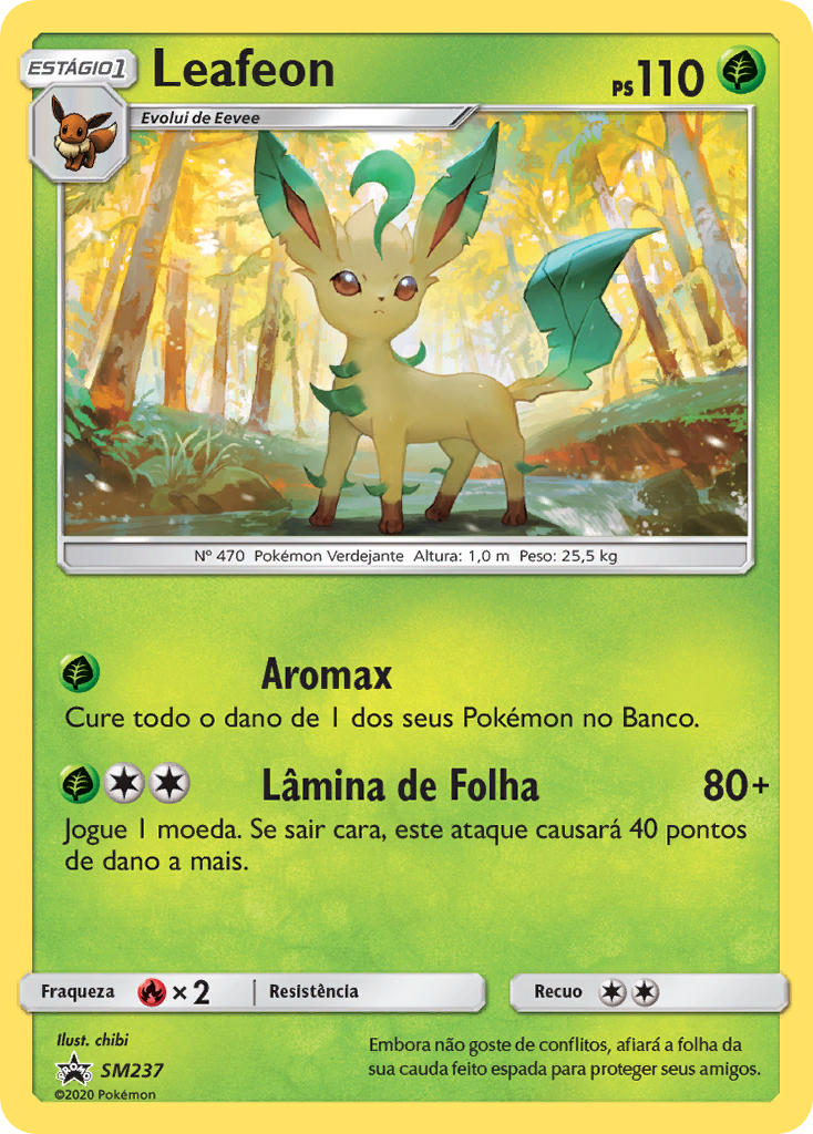 Leafeon SM237 — Sun & Moon Promos (Portuguese Pokémon TCG card)
