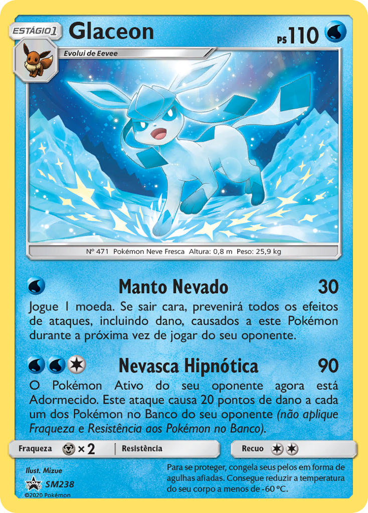 Glaceon SM238 — Sun & Moon Promos (Portuguese Pokémon TCG card)