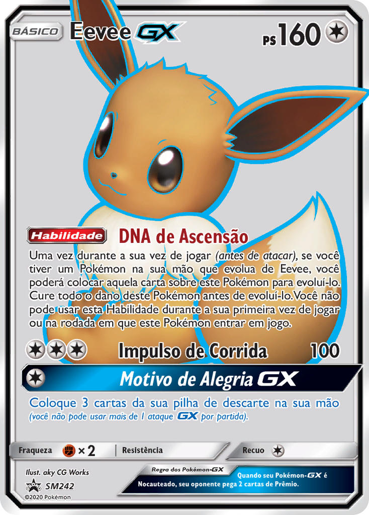 Eevee GX SM242 — Sun & Moon Promos (Portuguese Pokémon TCG card)
