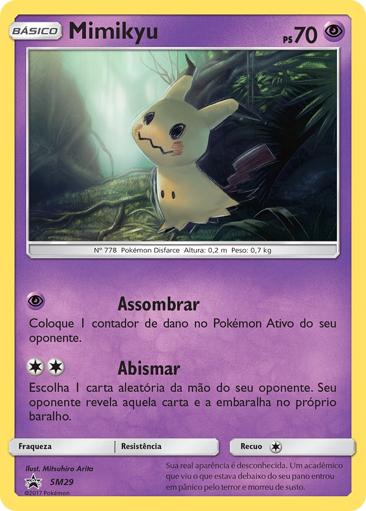 Mimikyu SM29 — Sun & Moon Promos (Portuguese Pokémon TCG card)