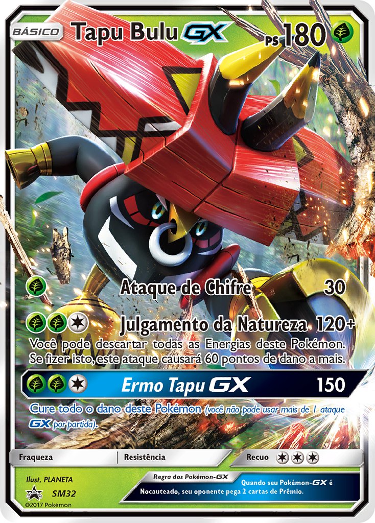 Tapu Bulu GX SM32 — Sun & Moon Promos (Portuguese Pokémon TCG card)