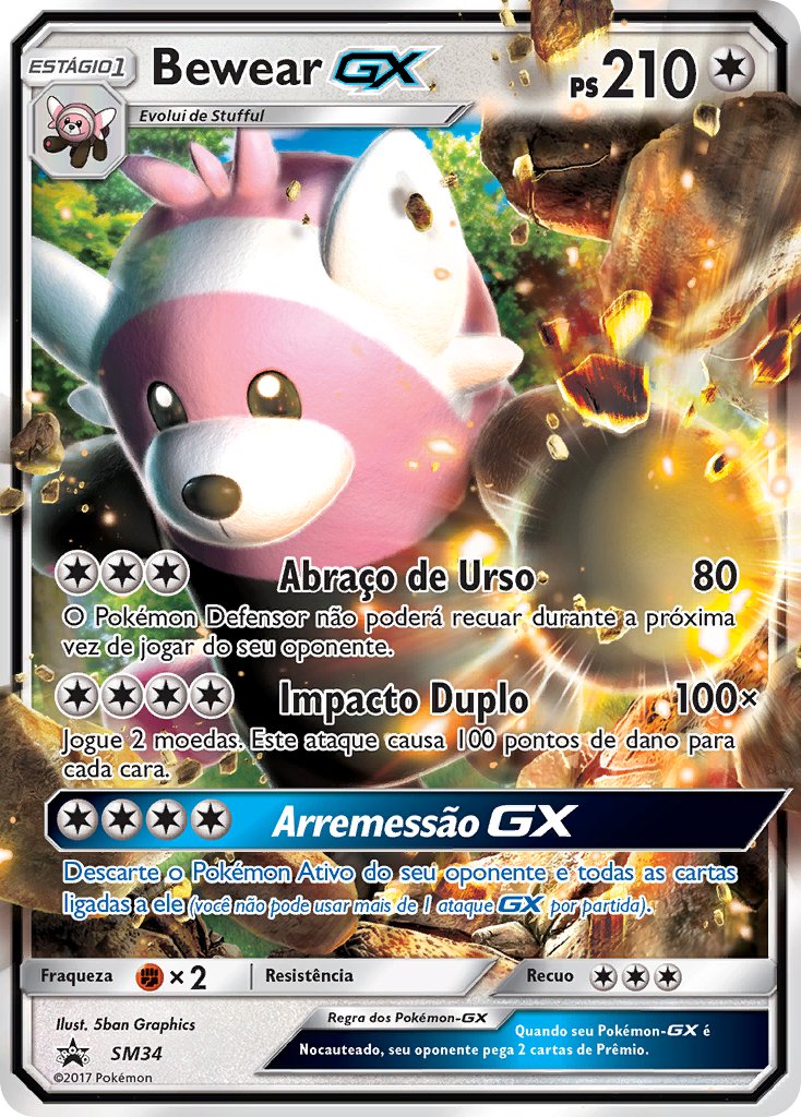 Bewear GX SM34 — Sun & Moon Promos (Portuguese Pokémon TCG card)