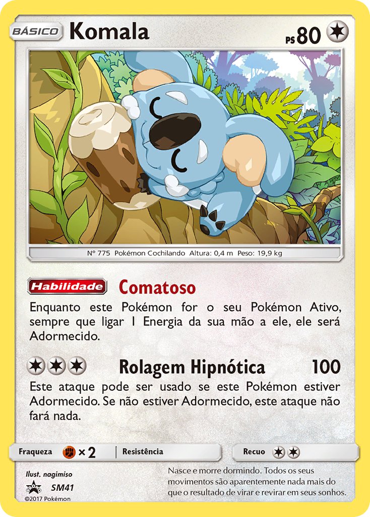 Komala SM41 — Sun & Moon Promos (Portuguese Pokémon TCG card)
