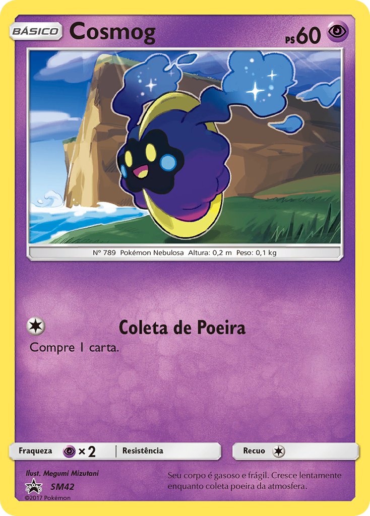 Cosmog SM42 — Sun & Moon Promos (Portuguese Pokémon TCG card)