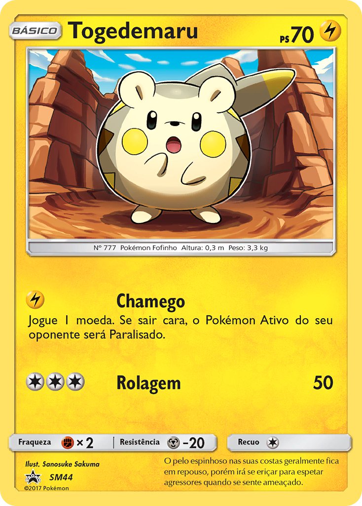 Togedemaru SM44 — Sun & Moon Promos (Portuguese Pokémon TCG card)