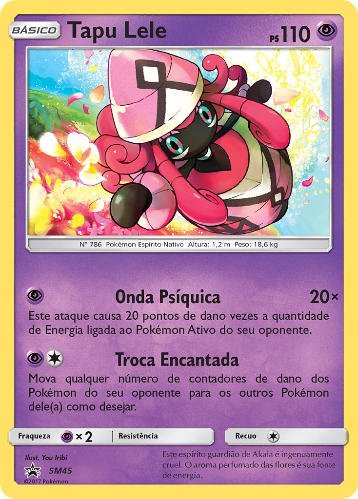 Tapu Lele SM45 — Sun & Moon Promos (Portuguese Pokémon TCG card)