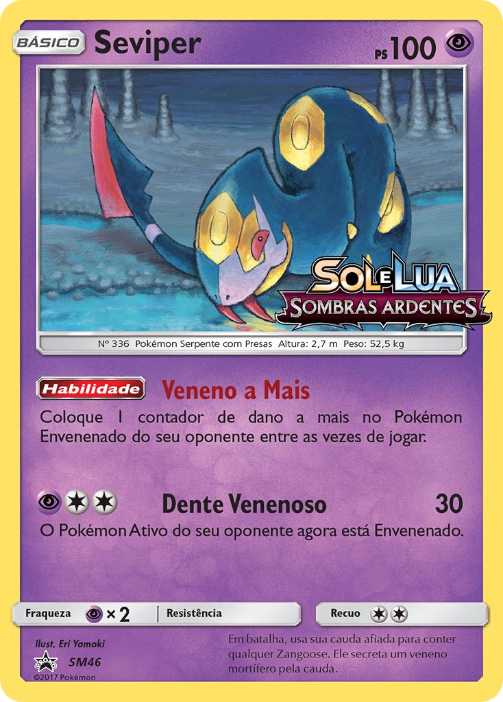 Seviper SM46 — Sun & Moon Promos (Portuguese Pokémon TCG card)
