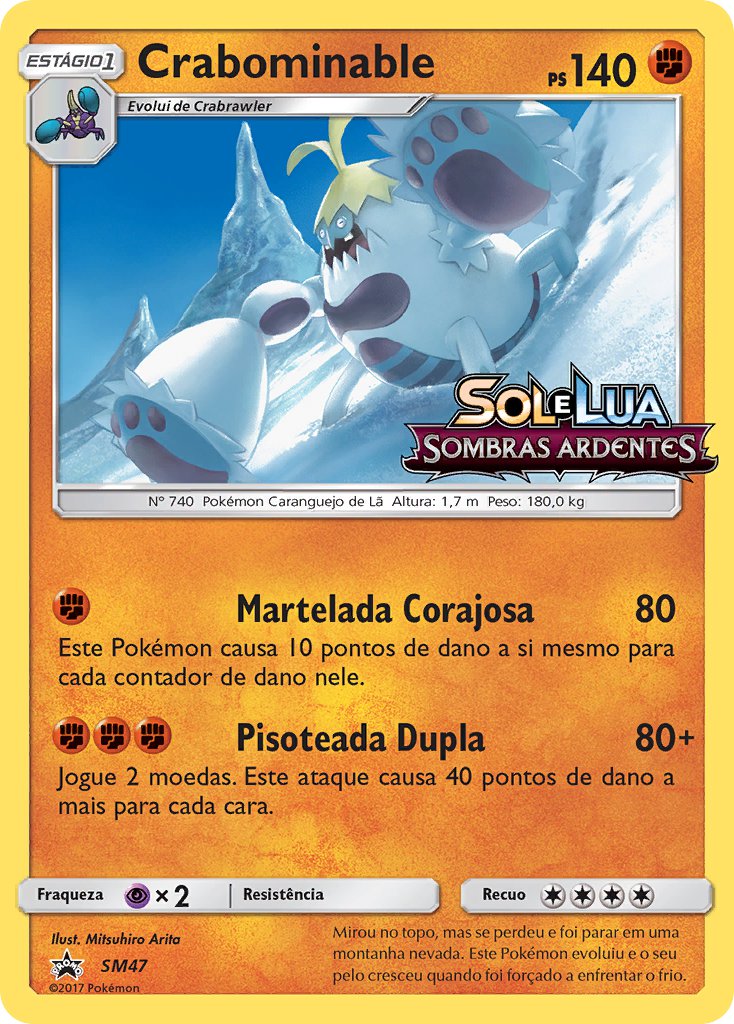 Crabominable SM47 — Sun & Moon Promos (Portuguese Pokémon TCG card)