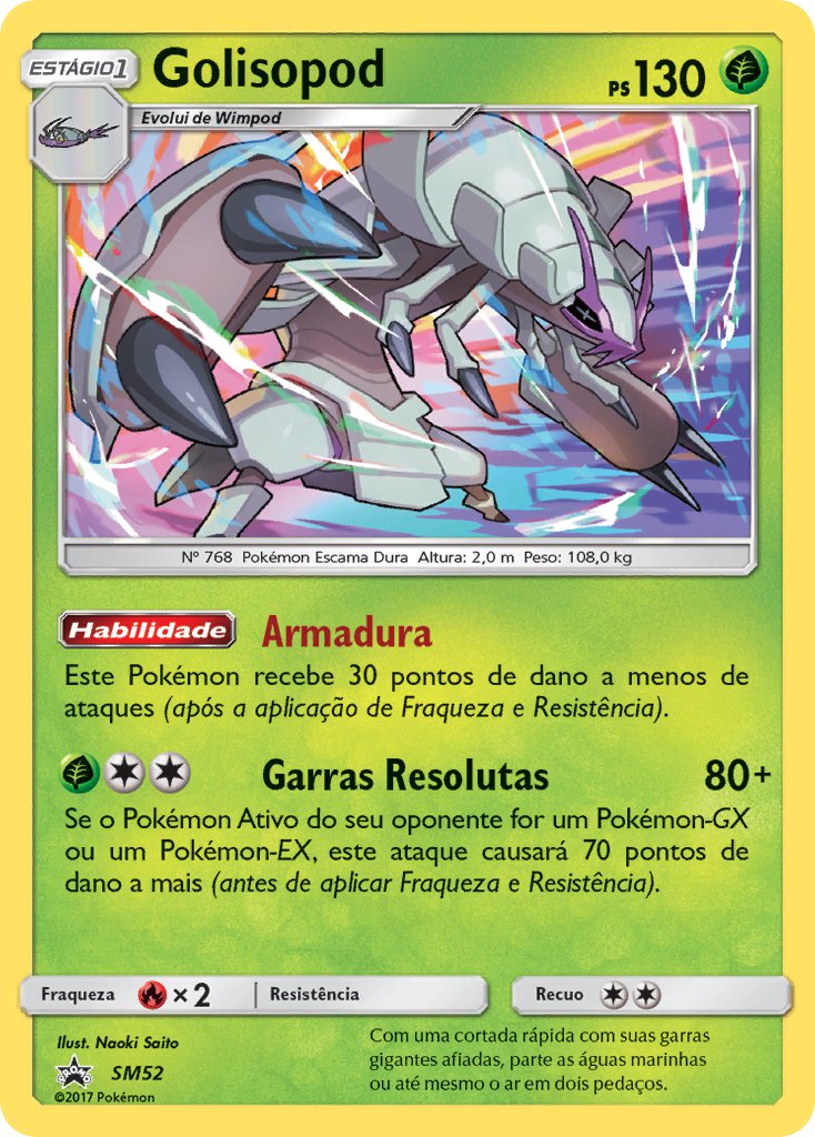 Golisopod SM52 — Sun & Moon Promos (Portuguese Pokémon TCG card)