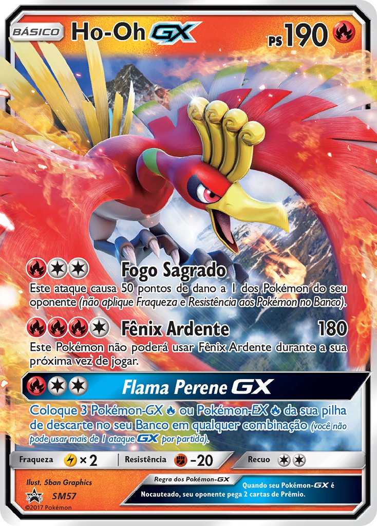 Ho-Oh GX SM57 — Sun & Moon Promos (Portuguese Pokémon TCG card)