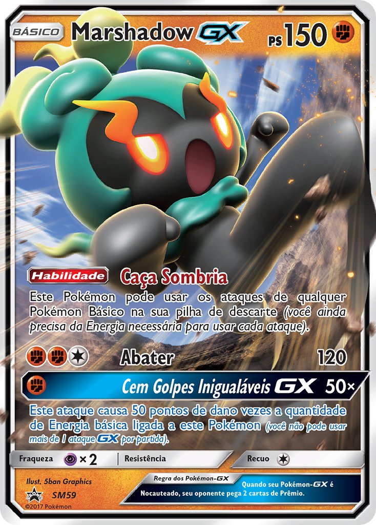 Marshadow GX SM59 — Sun & Moon Promos (Portuguese Pokémon TCG card)