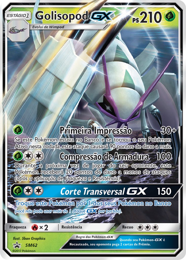 Golisopod GX SM62 — Sun & Moon Promos (Portuguese Pokémon TCG card)