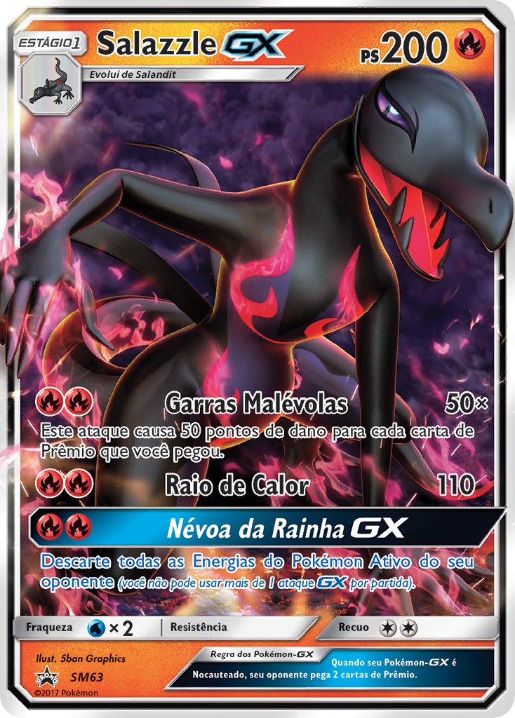 Salazzle GX SM63 — Sun & Moon Promos (Portuguese Pokémon TCG card)