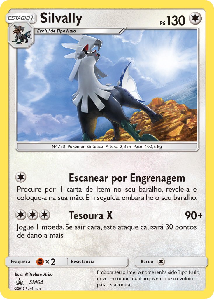 Silvally SM64 — Sun & Moon Promos (Portuguese Pokémon TCG card)
