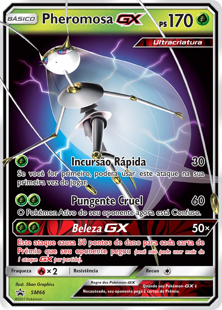 Pheromosa GX SM66 — Sun & Moon Promos (Portuguese Pokémon TCG card)