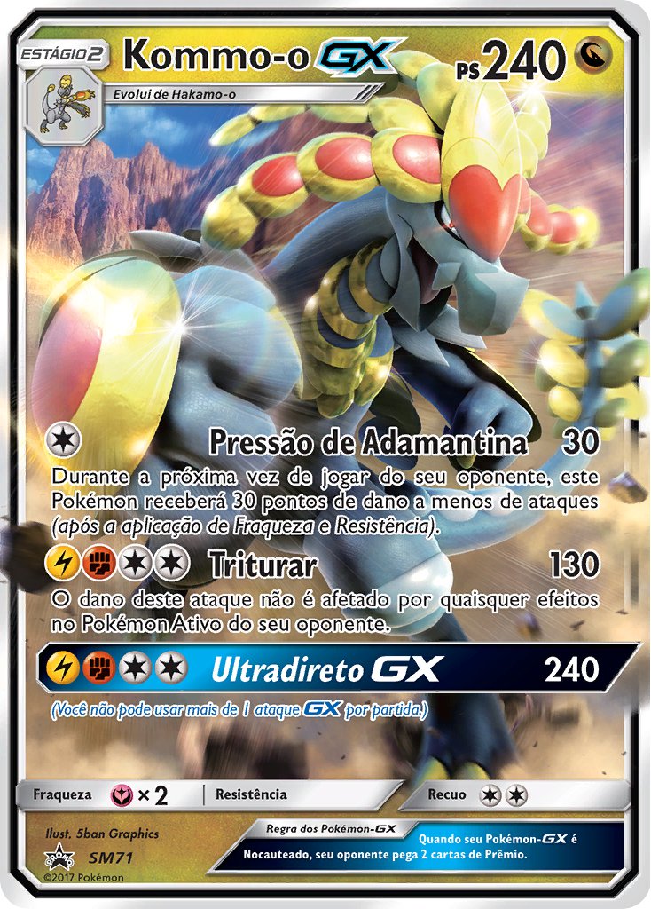 Kommo-o GX SM71 — Sun & Moon Promos (Portuguese Pokémon TCG card)