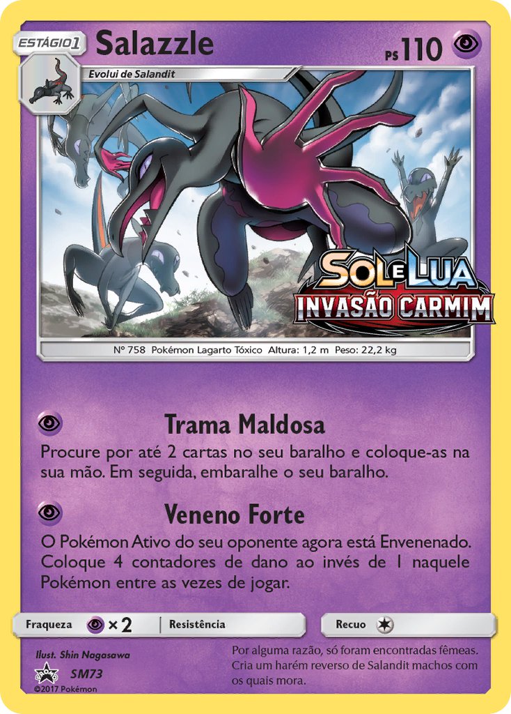 Salazzle SM73 — Sun & Moon Promos (Portuguese Pokémon TCG card)
