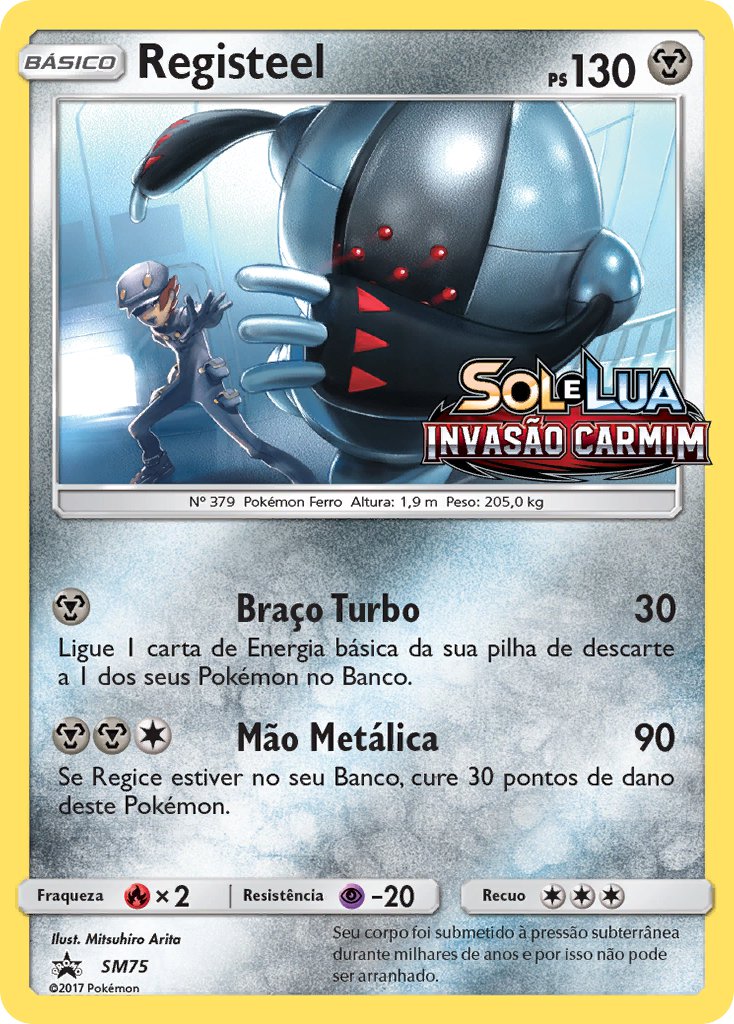 Registeel SM75 — Sun & Moon Promos (Portuguese Pokémon TCG card)