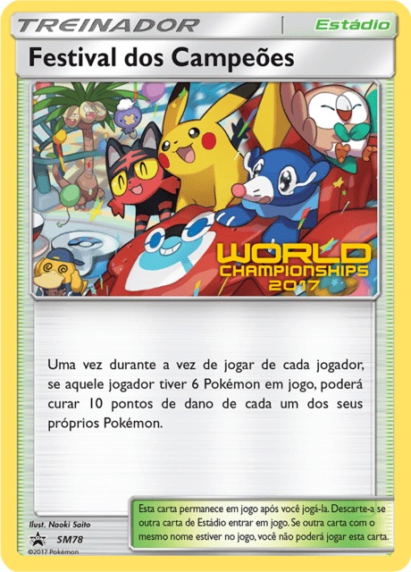 Festival dos Campeões SM78 — Sun & Moon Promos (Portuguese Pokémon TCG card)