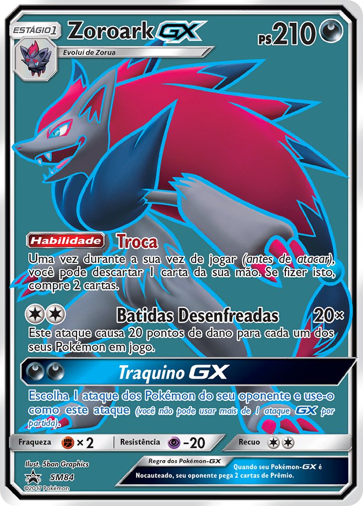 Zoroark GX SM84 — Sun & Moon Promos (Portuguese Pokémon TCG card)