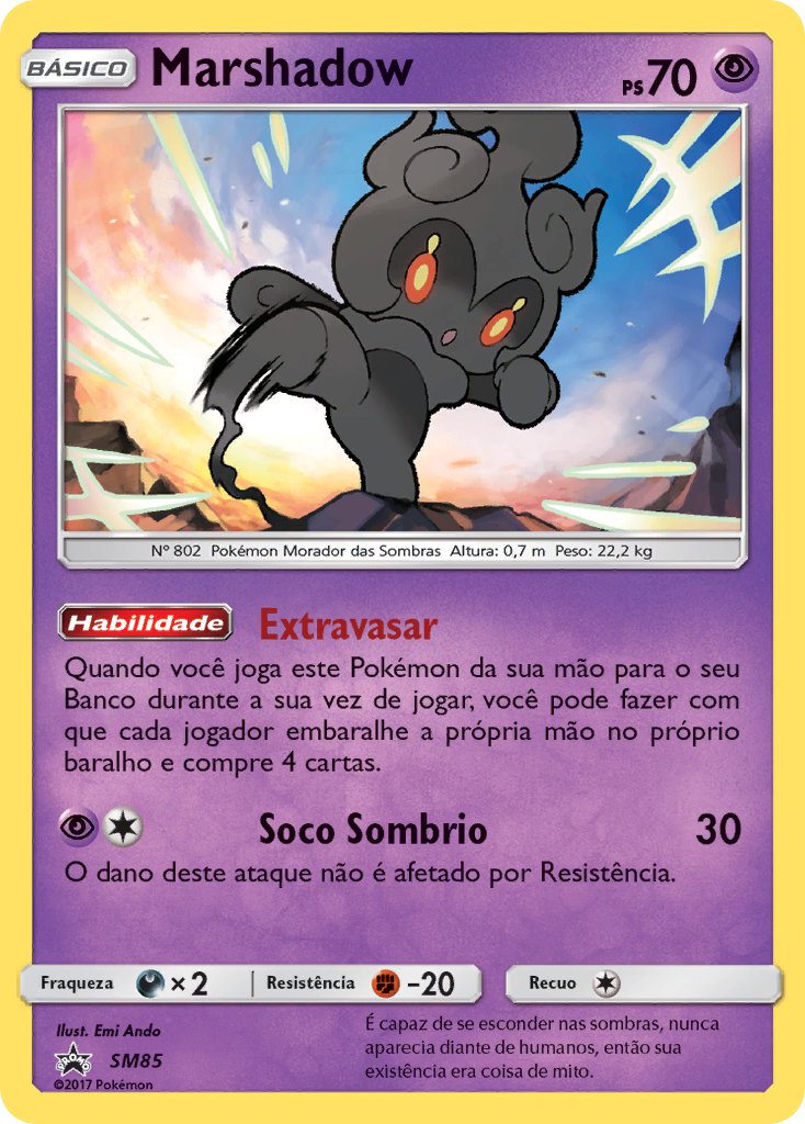 Marshadow SM85 — Sun & Moon Promos (Portuguese Pokémon TCG card)
