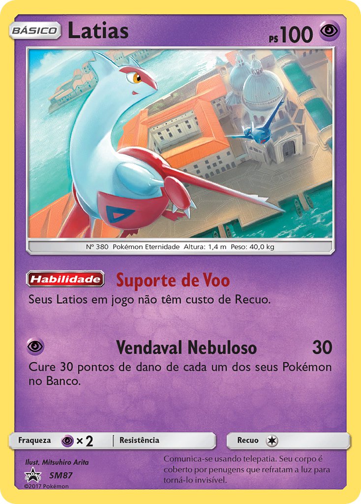 Latias SM87 — Sun & Moon Promos (Portuguese Pokémon TCG card)