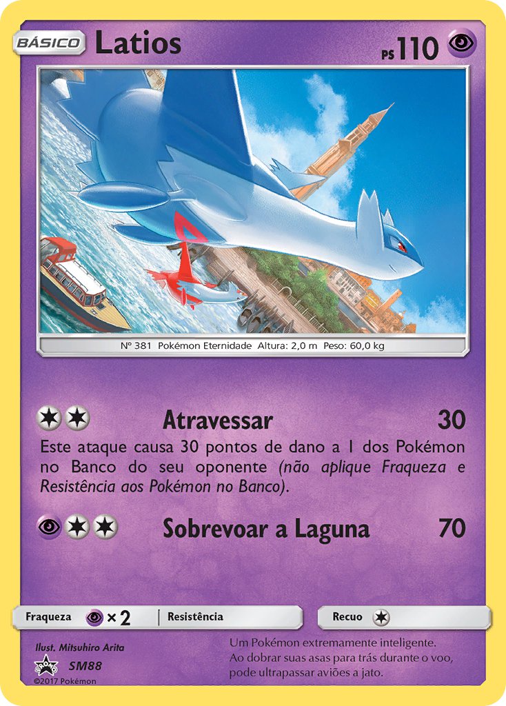 Latios SM88 — Sun & Moon Promos (Portuguese Pokémon TCG card)