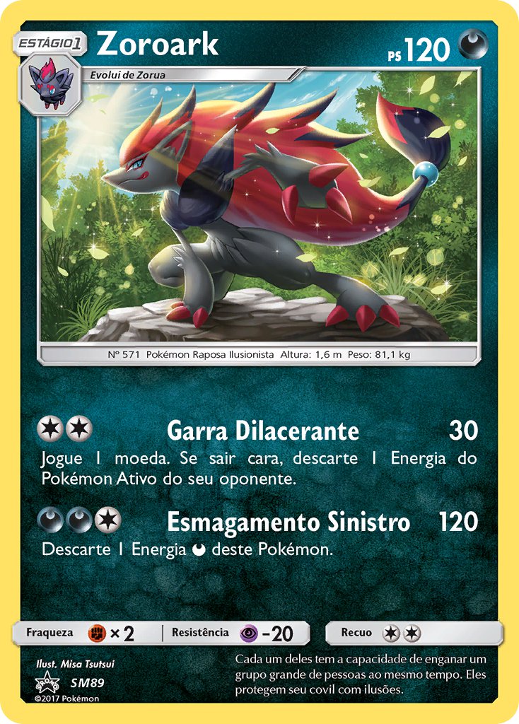 Zoroark SM89 — Sun & Moon Promos (Portuguese Pokémon TCG card)