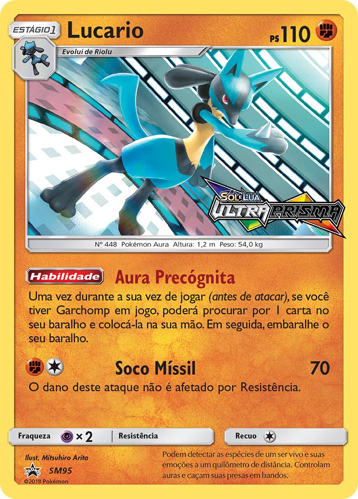 Lucario SM95 — Sun & Moon Promos (Portuguese Pokémon TCG card)