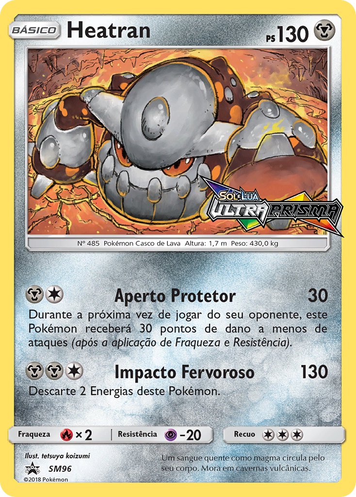 Heatran SM96 — Sun & Moon Promos (Portuguese Pokémon TCG card)