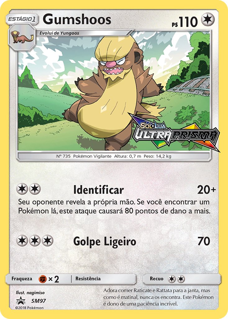 Gumshoos SM97 — Sun & Moon Promos (Portuguese Pokémon TCG card)