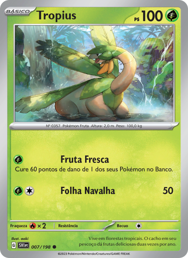Tropius 007 — Escarlate e Violeta (Portuguese Pokémon TCG card)