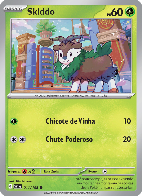 Skiddo 011 — Escarlate e Violeta (Portuguese Pokémon TCG card)