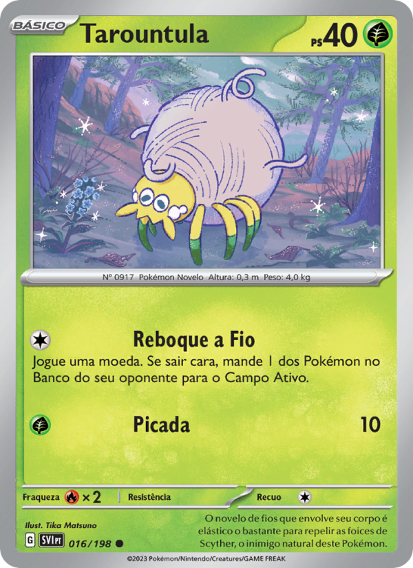 Tarountula 016 — Escarlate e Violeta (Portuguese Pokémon TCG card)