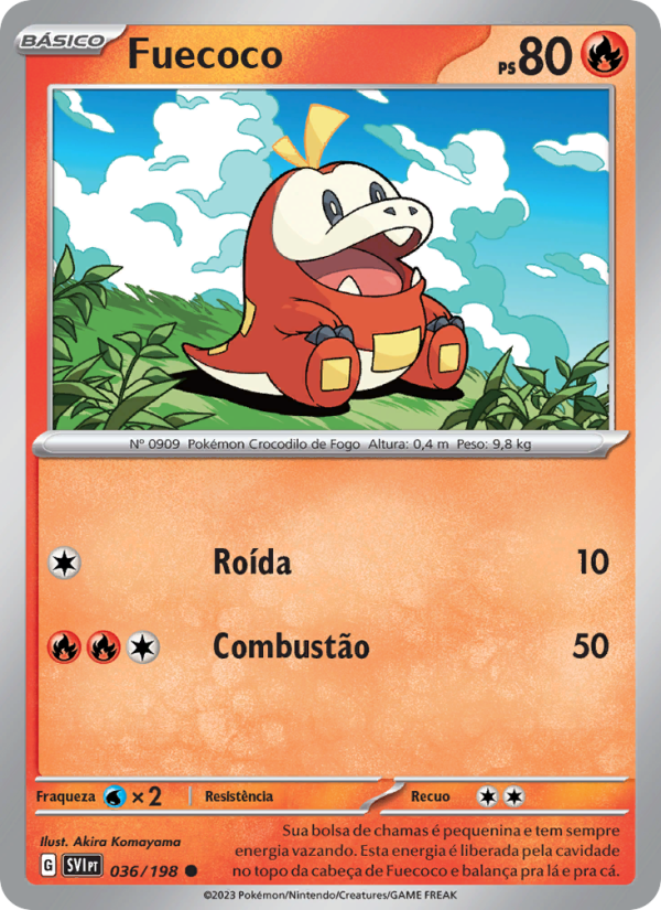 Fuecoco 036 — Escarlate e Violeta (Portuguese Pokémon TCG card)