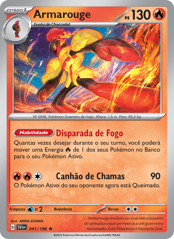 Armarouge 041 — Escarlate e Violeta (Portuguese Pokémon TCG card)