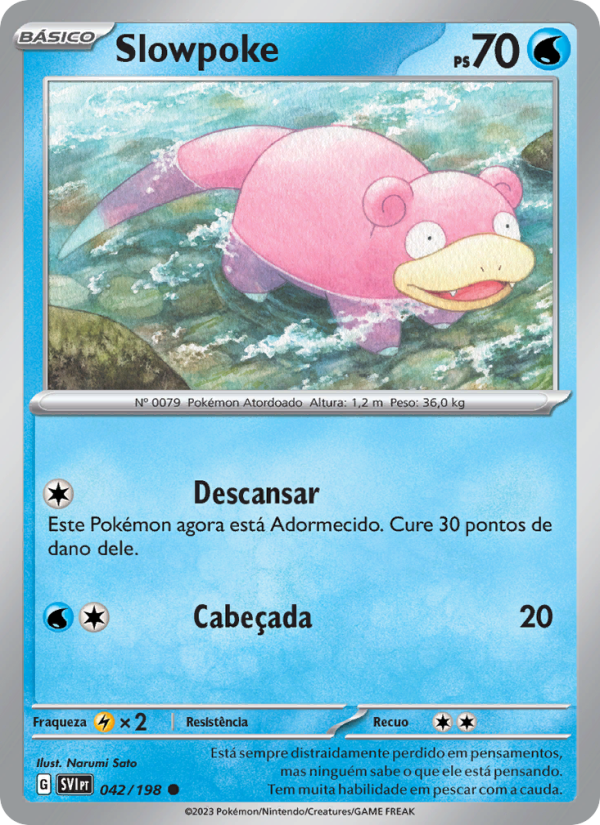 Slowpoke 042 — Escarlate e Violeta (Portuguese Pokémon TCG card)