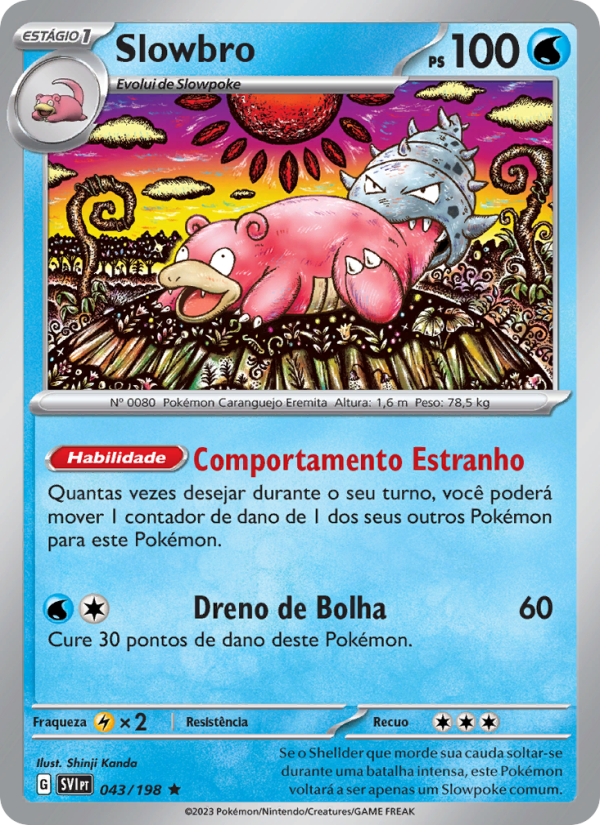 Slowbro 043 — Escarlate e Violeta (Portuguese Pokémon TCG card)