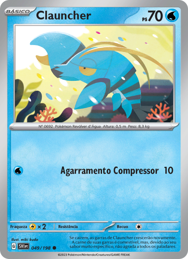 Clauncher 049 — Escarlate e Violeta (Portuguese Pokémon TCG card)