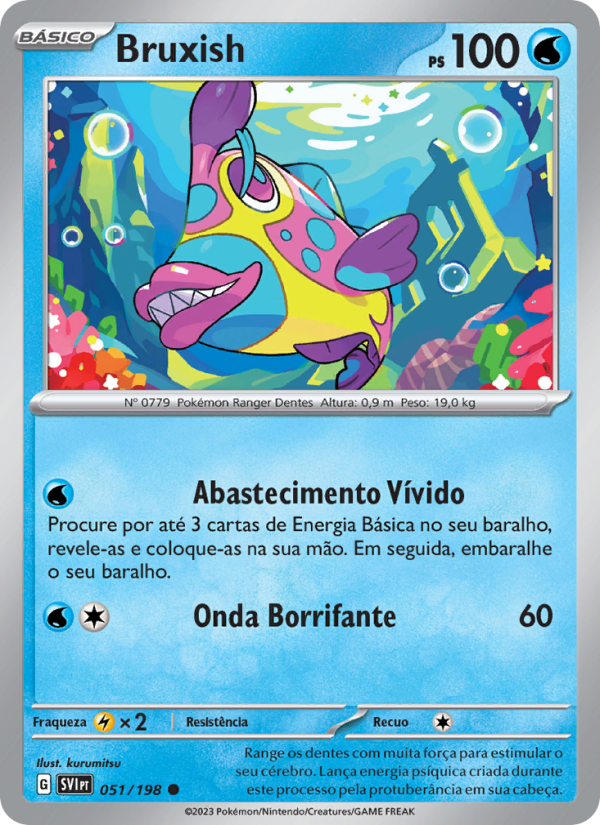 Bruxish 051 — Escarlate e Violeta (Portuguese Pokémon TCG card)