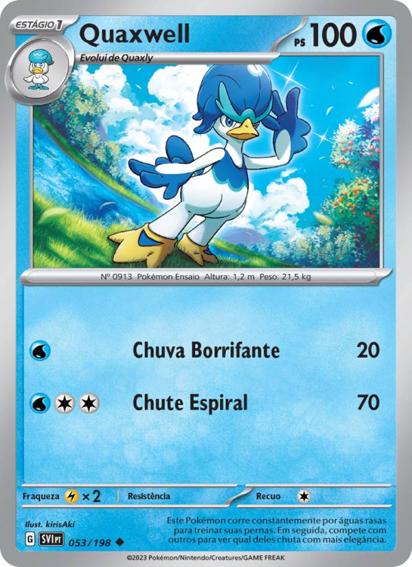 Quaxwell 053 — Escarlate e Violeta (Portuguese Pokémon TCG card)