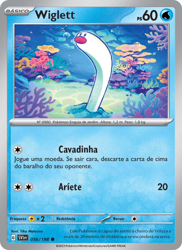 Wiglett 056 — Escarlate e Violeta (Portuguese Pokémon TCG card)
