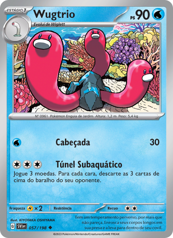 Wugtrio 057 — Escarlate e Violeta (Portuguese Pokémon TCG card)