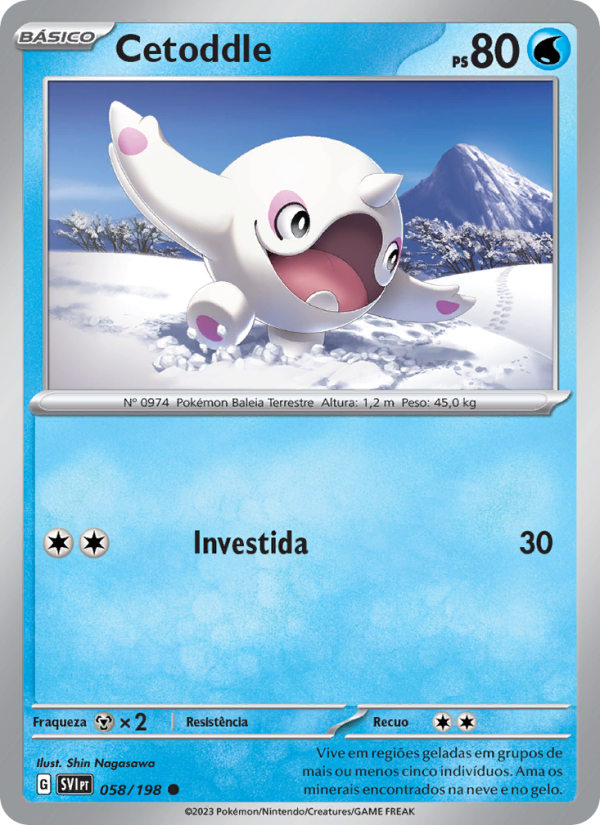Cetoddle 058 — Escarlate e Violeta (Portuguese Pokémon TCG card)
