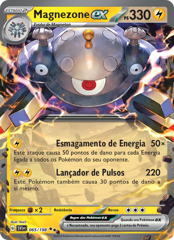 Magnezone ex 065 — Escarlate e Violeta (Portuguese Pokémon TCG card)